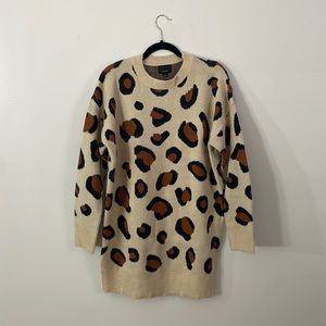 NWOT Lumiere Cheetah Sweater Dress